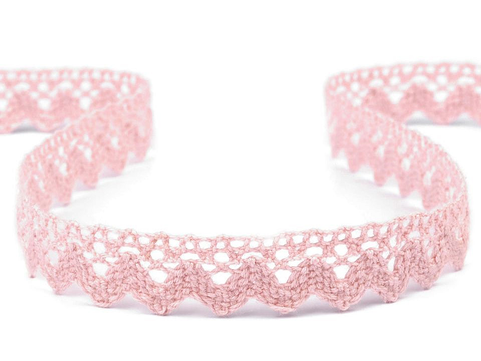 Dantelă bumbac croşetată, lățime 15 mm - Gri neutral (27 Metri)