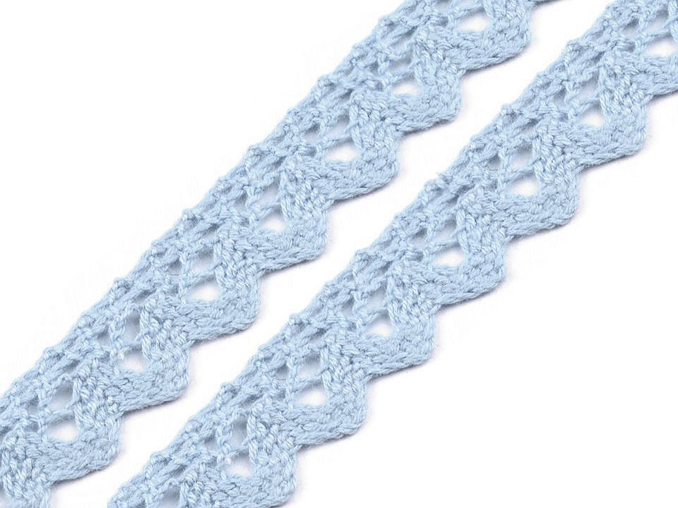 Dantelă bumbac croşetată, lățime 15 mm - Gri neutral (27 Metri)