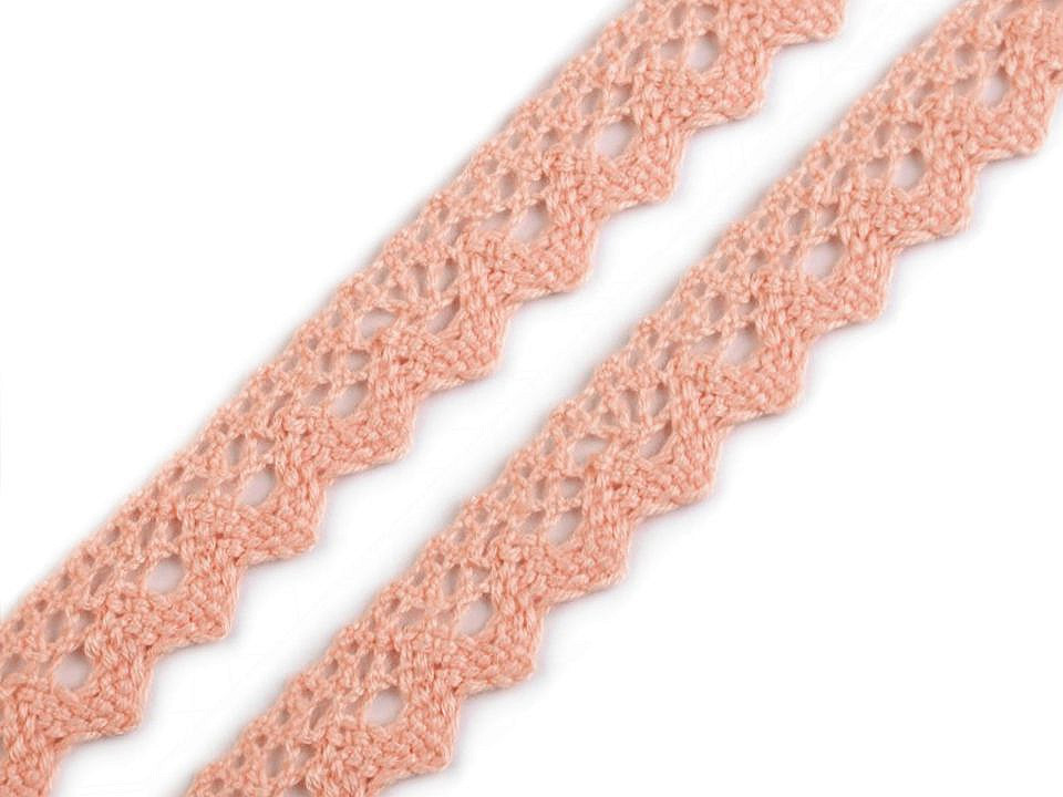 Dantelă bumbac croşetată, lățime 15 mm - Gri neutral (27 Metri)