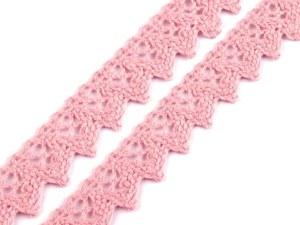 Dantelă bumbac croşetată, lățime 15 mm - Gri neutral (27 Metri)