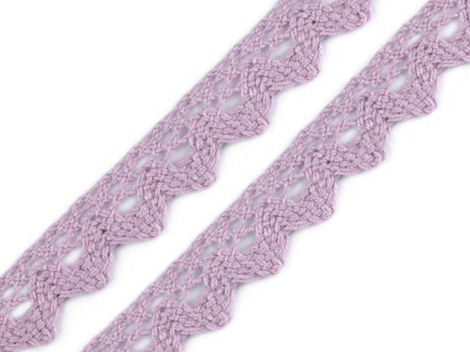 Dantelă bumbac croşetată, lățime 15 mm - Gri neutral (27 Metri)