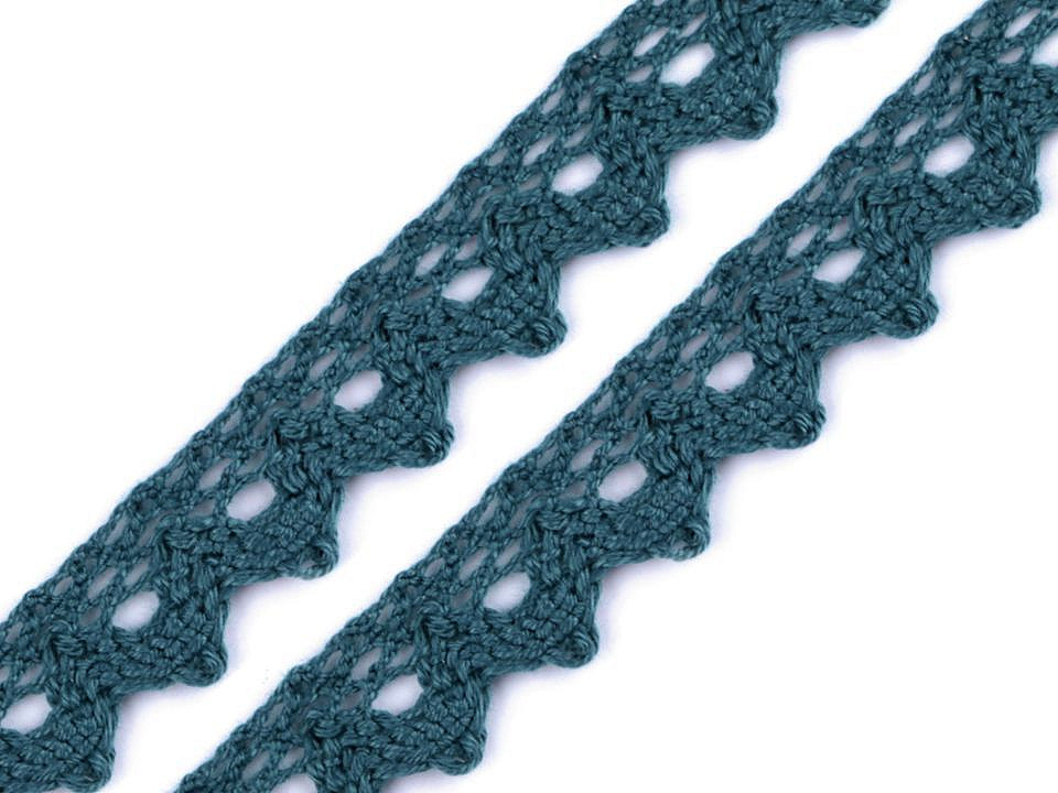 Dantelă bumbac croşetată, lățime 15 mm - Gri neutral (27 Metri)