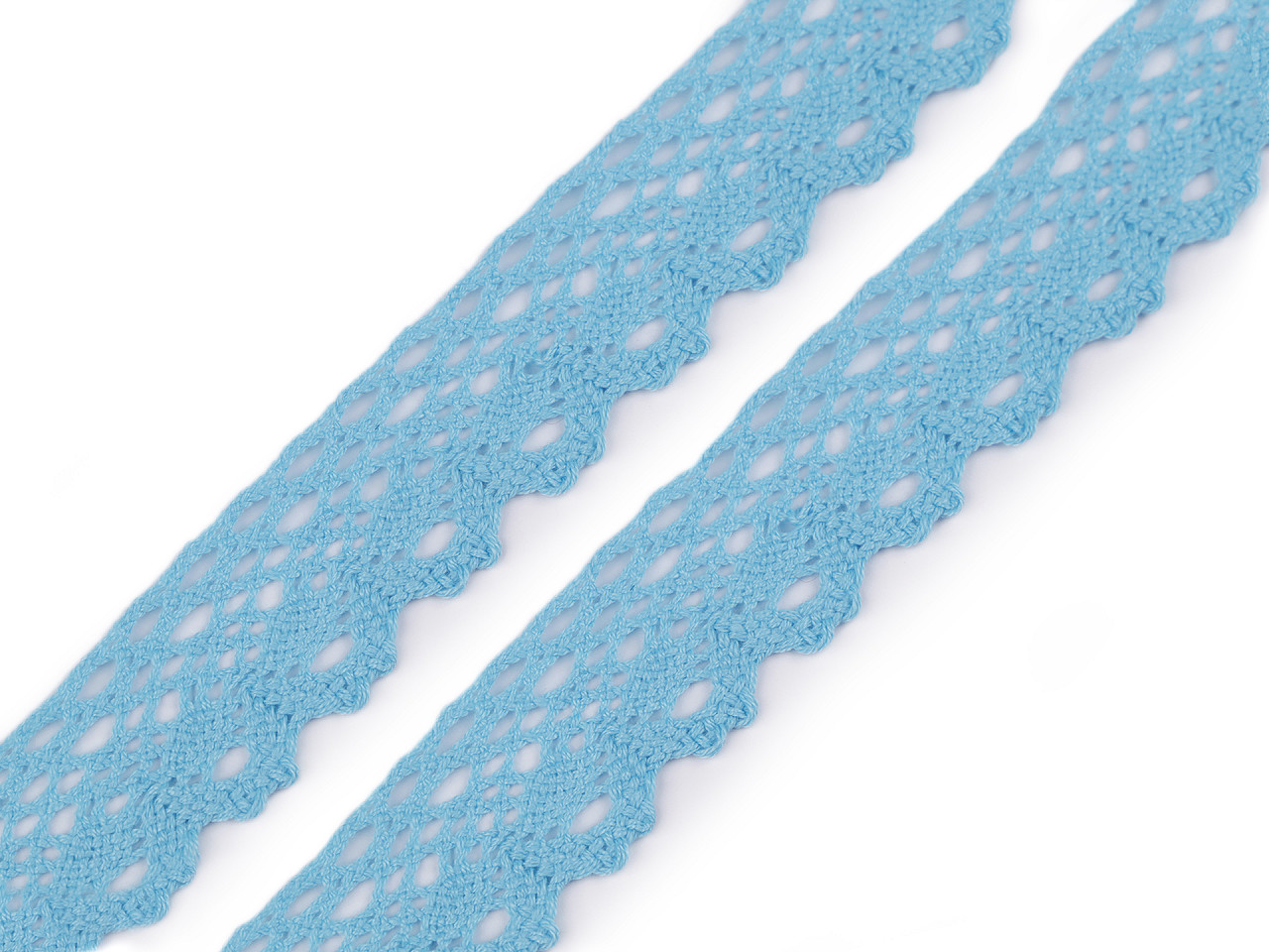 Dantelă bumbac croşetată, lățime 28 mm - Bej deschis (27 Metri)