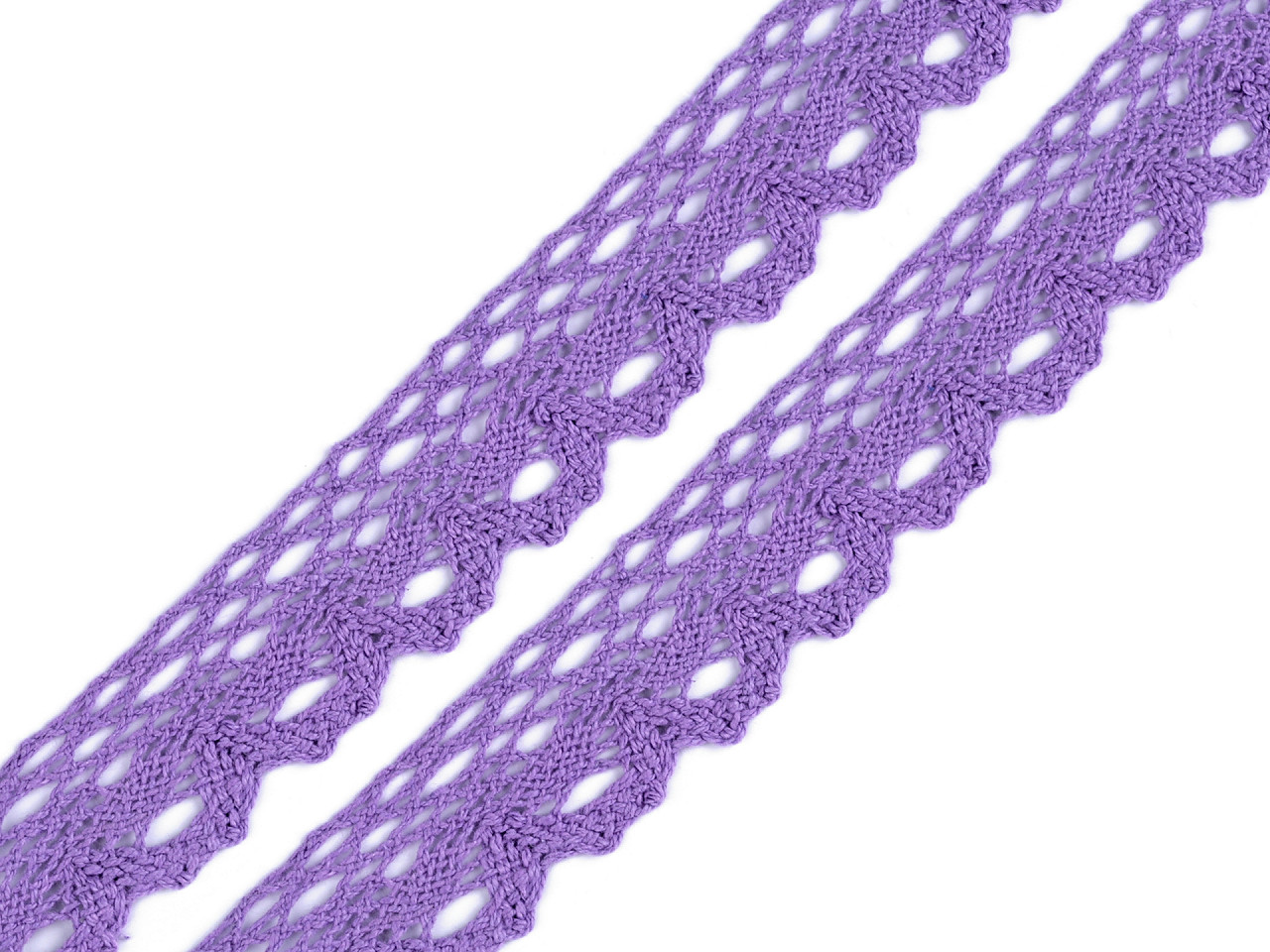 Dantelă bumbac croşetată, lățime 28 mm - Bej deschis (27 Metri)