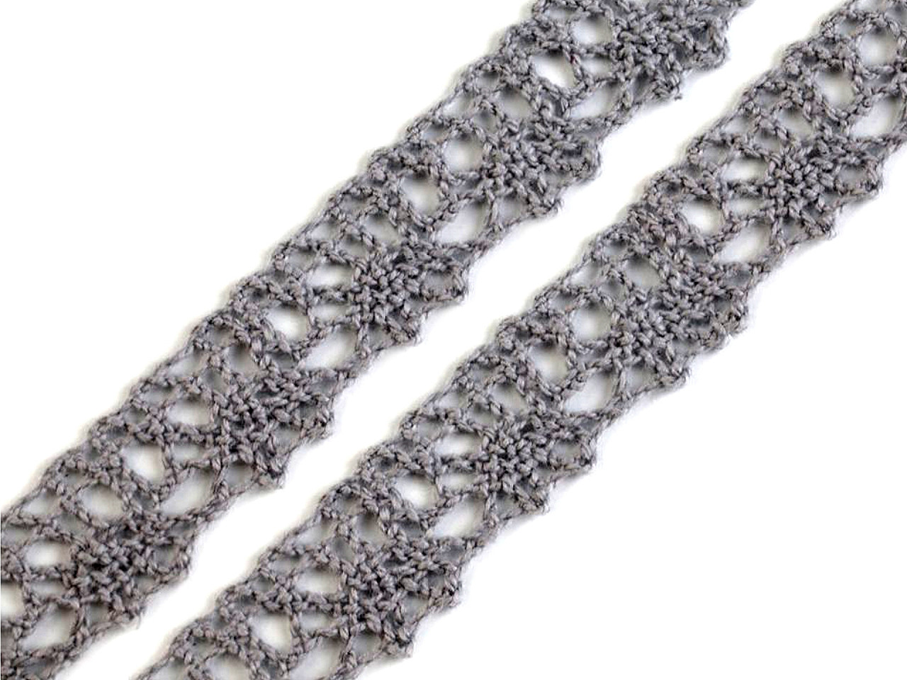 Dantelă bumbac croşetată, lățime 15 mm - Bej deschis (18 Metri)