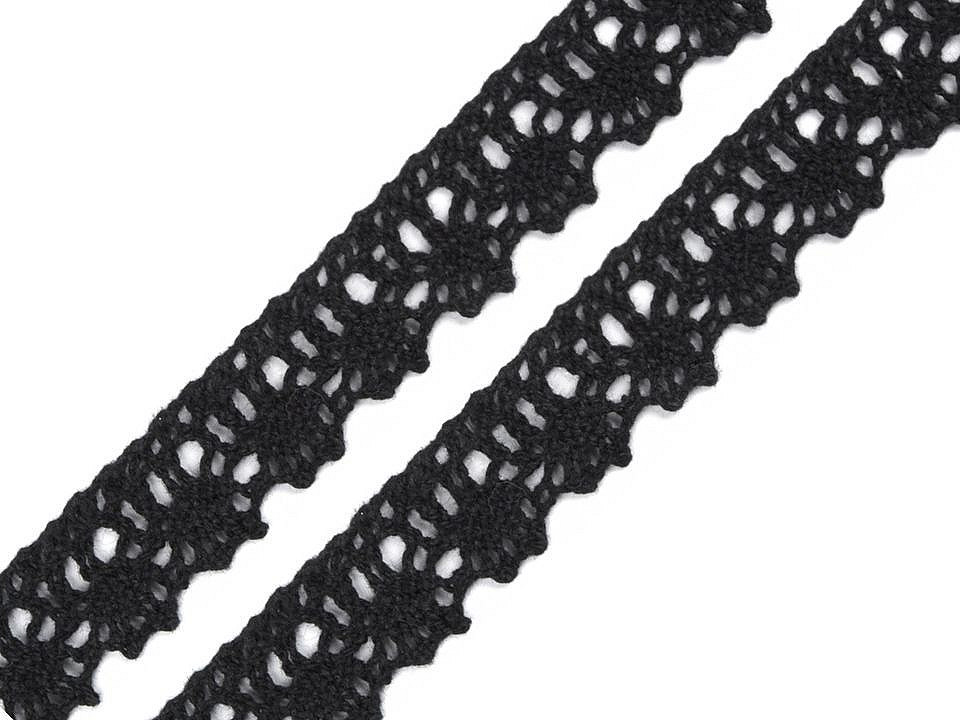 Dantelă bumbac croşetată, lățime 15 mm - Bej deschis (18 Metri)