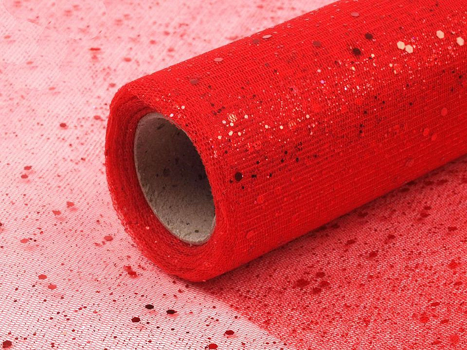 Tull decorativ cu sclipici, lățime 20 cm - Auriu deschis (10 Metri)