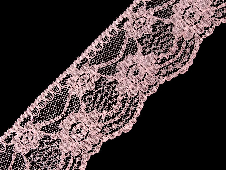 Dantelă sintetică, lățime 50mm - Alb (1 Metru)