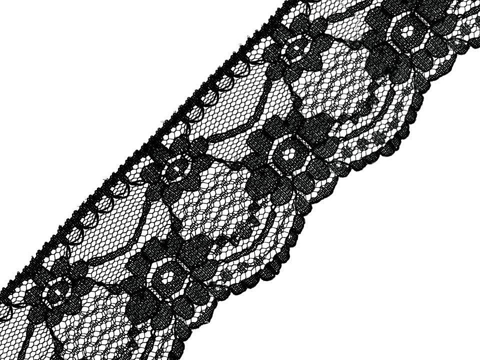 Dantelă sintetică, lățime 50mm - Alb (1 Metru)