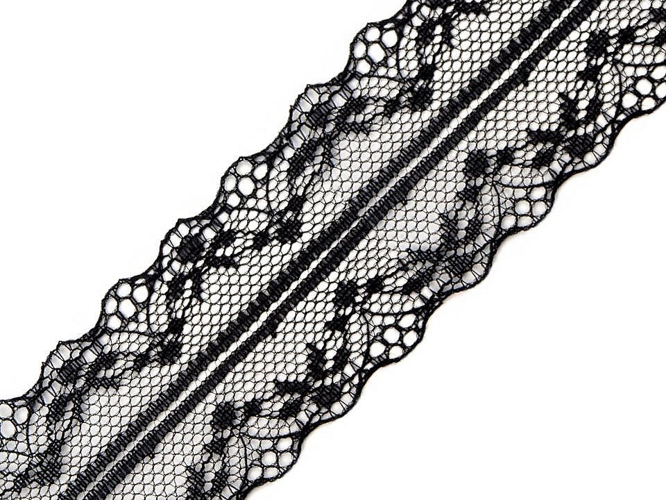 Dantelă sintetică, lățime 40 mm - Alb (27 Metri)