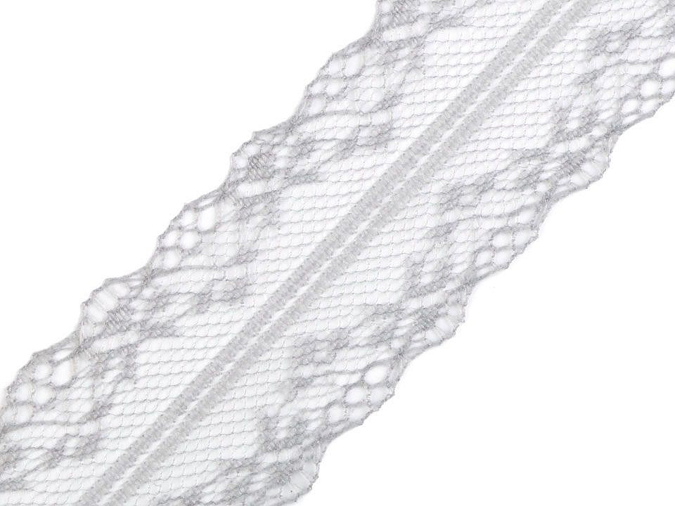 Dantelă sintetică, lățime 40 mm - Alb (27 Metri)