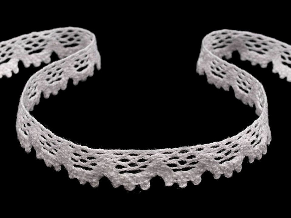 Dantelă bumbac croşetată, lățime 14 mm - Roz (1 Metru)