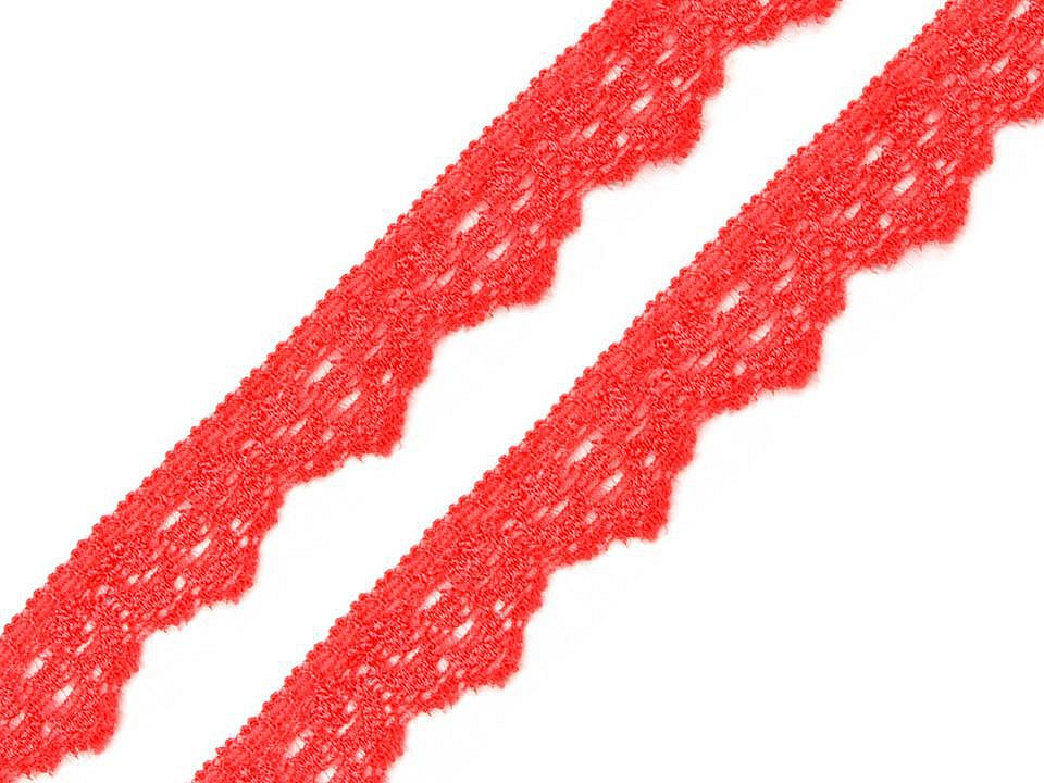 Dantelă elastică, lățime 16 mm - Negru (1 Metru)