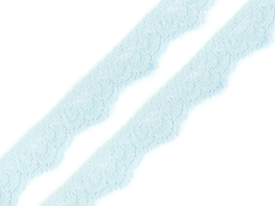 Dantelă elastică, lățime 16 mm - Negru (1 Metru)