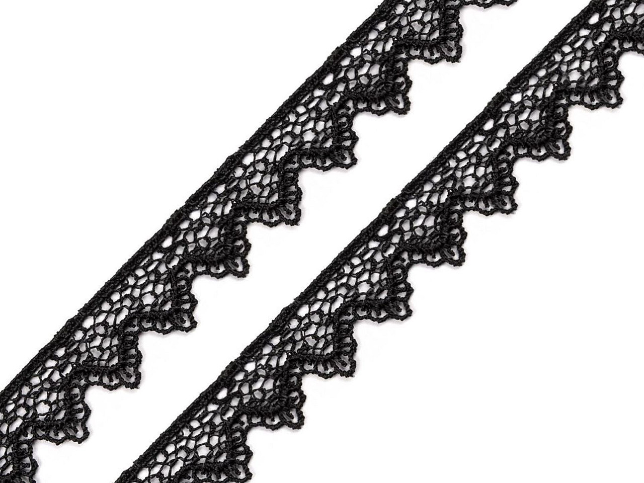 Dantelă guipure, lățime 17 mm - Alb zăpadă (1 Metru)