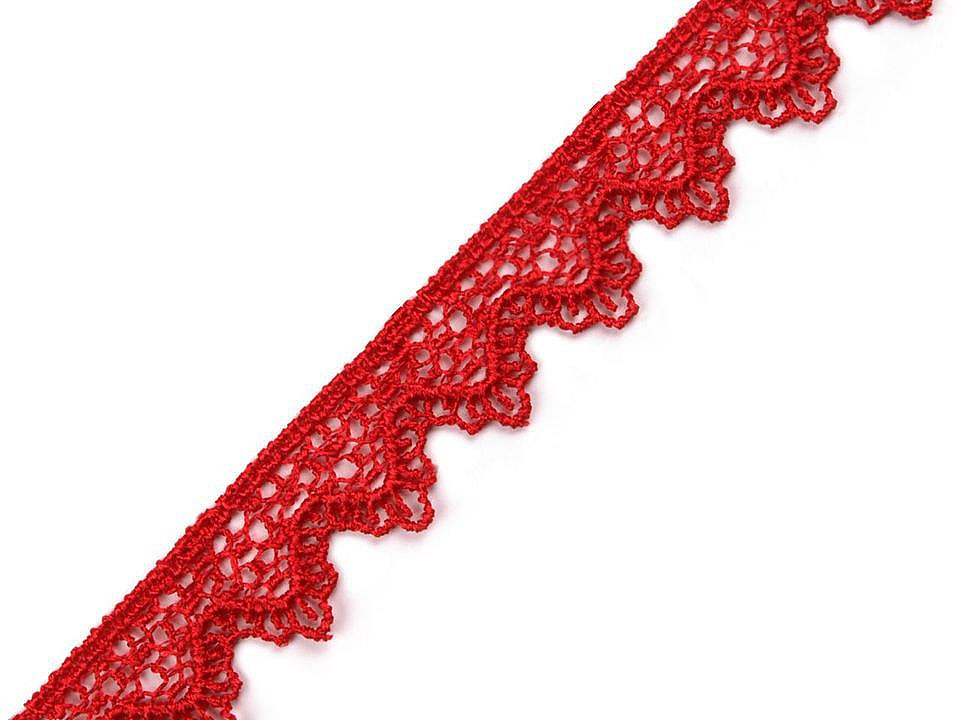 Dantelă guipure, lățime 17 mm - Alb zăpadă (1 Metru)