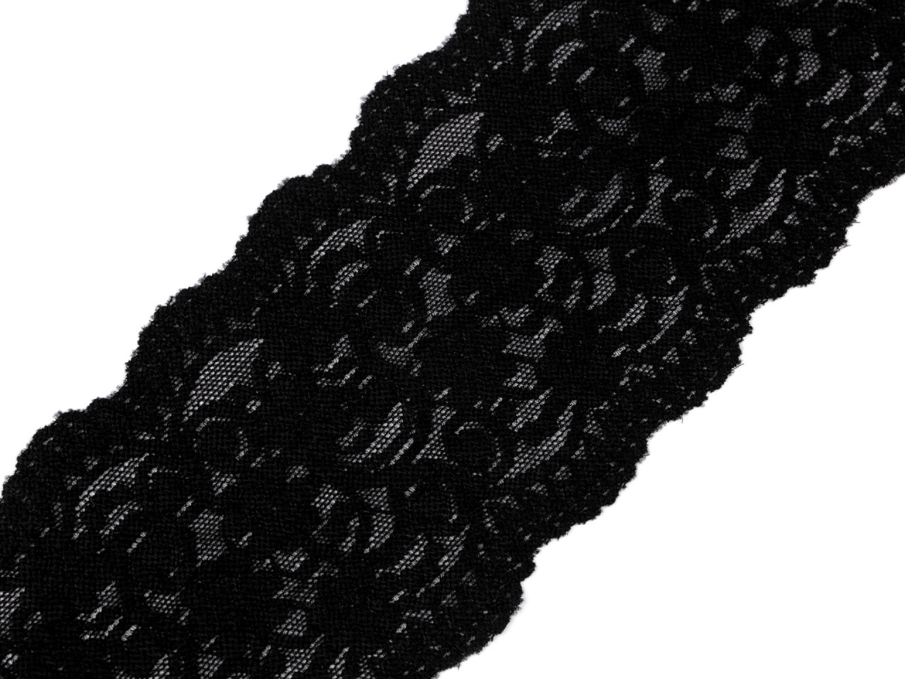 Dantelă elastică, lățime 10 cm - Off white (1 Metru)