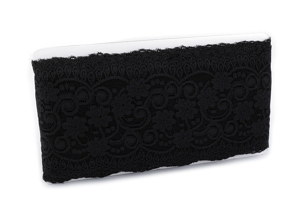 Dantelă elastică, lățime 10 cm - Off white (1 Metru)