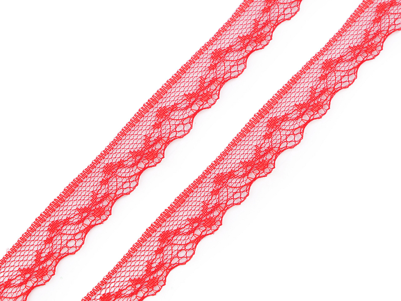 Dantelă sintetică, lățime 18 mm - Alb (540 Metri)