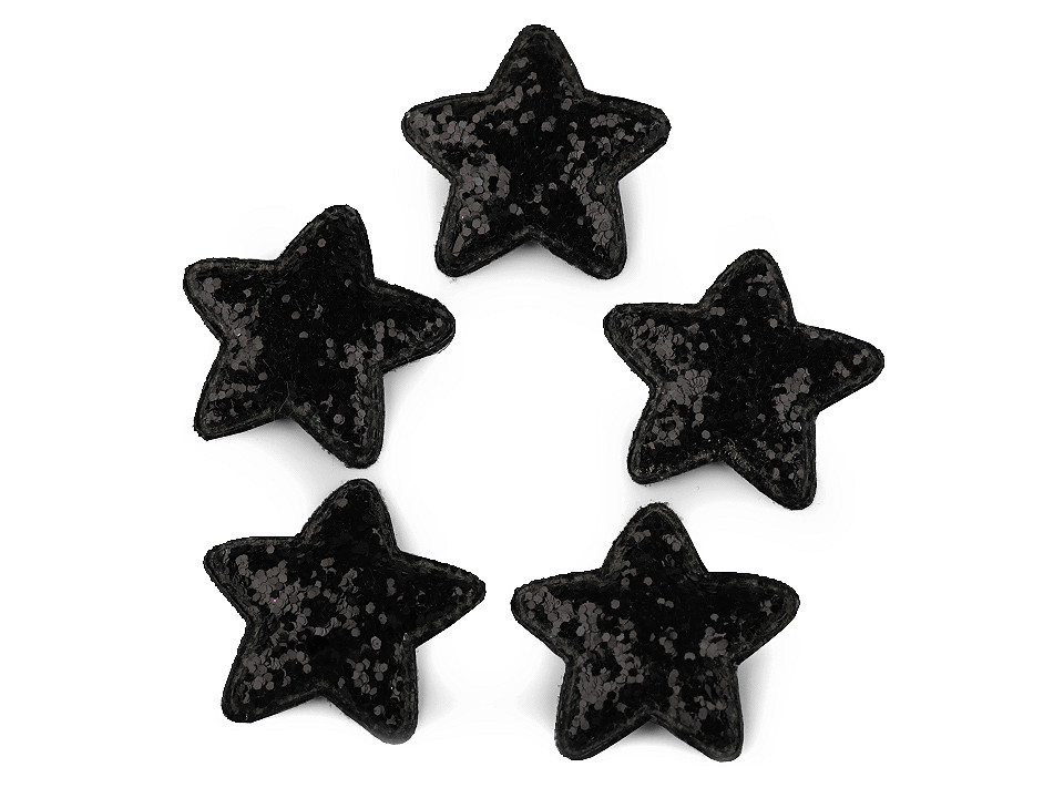 Steluțe decorative cu paiete, ø35 mm - Negru (100 Bucăți) Steluțe decorative cu paiete, ø35 mm - Negru (100 Bucăți)