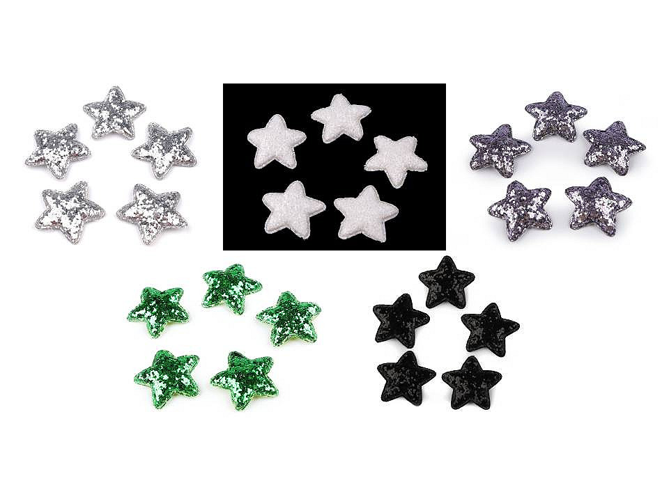 Steluțe decorative cu paiete, ø35 mm - Negru (100 Bucăți) Steluțe decorative cu paiete, ø35 mm - Negru (100 Bucăți)