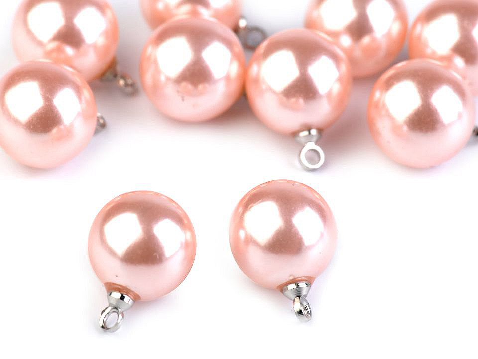 Perle cu buclă, ø11 mm - Sidef (25 Bucăți)