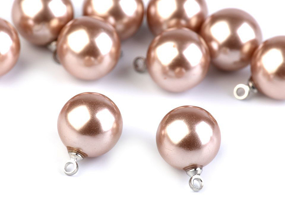 Perle cu buclă, ø11 mm - Sidef (25 Bucăți)