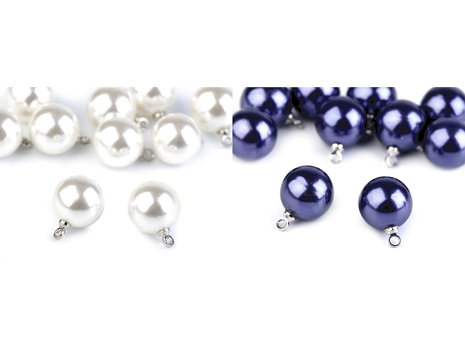 Perle cu buclă, ø11 mm - Sidef (25 Bucăți)