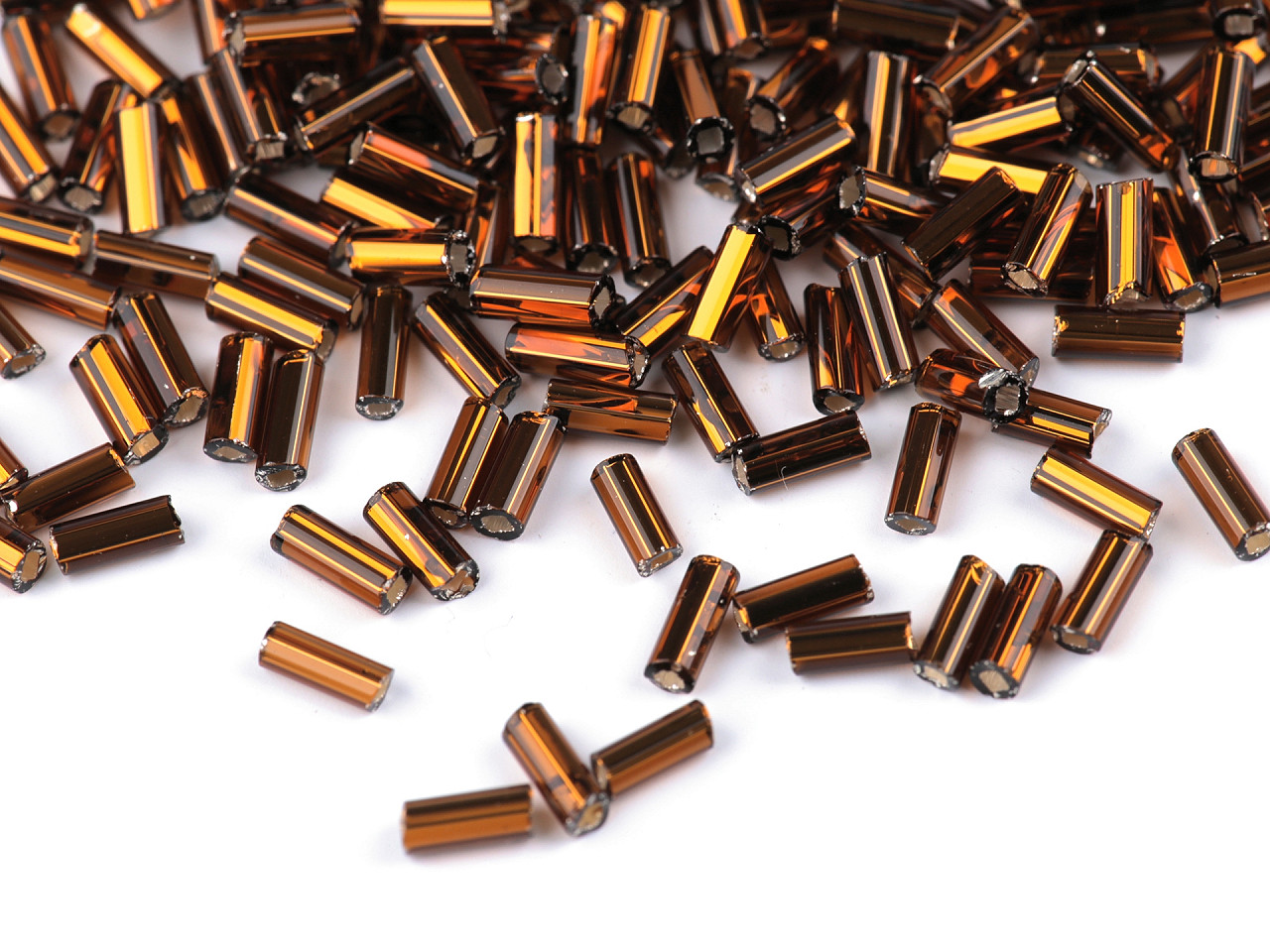 Mărgele nisip tubulare, 4,5 mm - Auriu deschis (20 Grame)