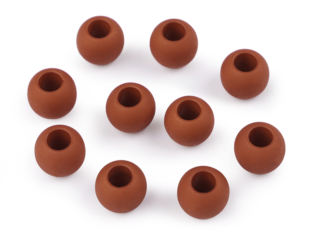 Mărgele mate cu gaură mare, 10x12 mm - Gri neutral (700 Bucăți)