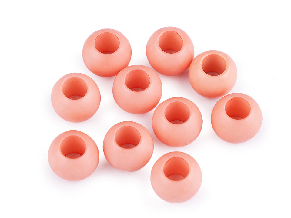 Mărgele mate cu gaură mare, 10x12 mm - Gri neutral (700 Bucăți)