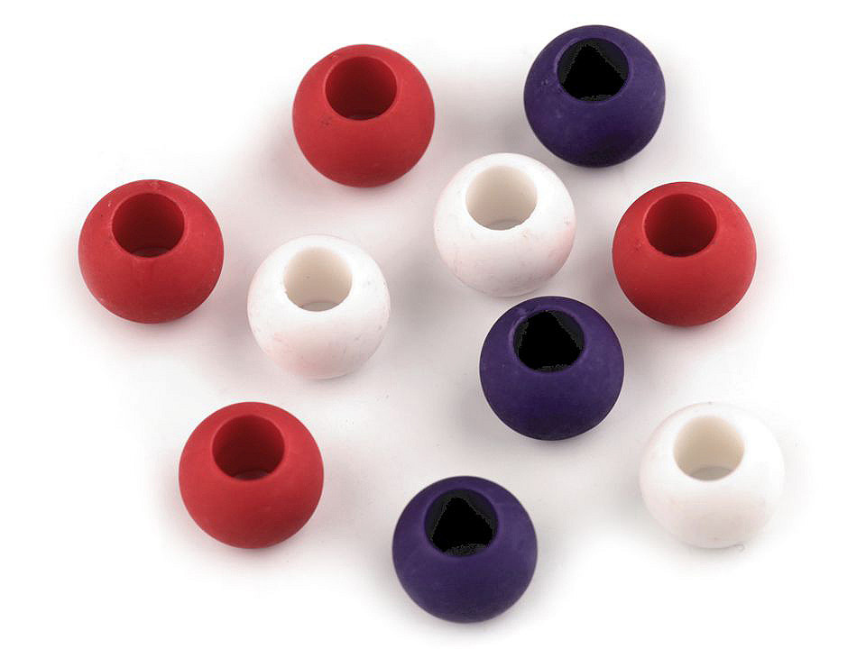 Mărgele mate cu gaură mare, 10x12 mm - Gri neutral (700 Bucăți)