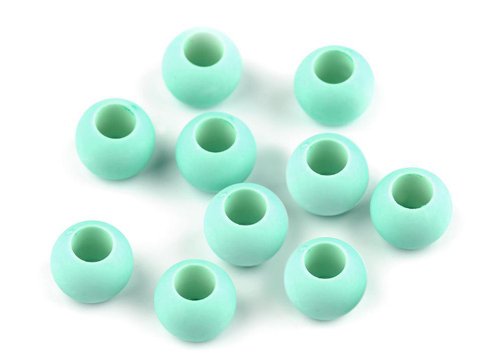 Mărgele mate cu gaură mare, 10x12 mm - Gri neutral (700 Bucăți)