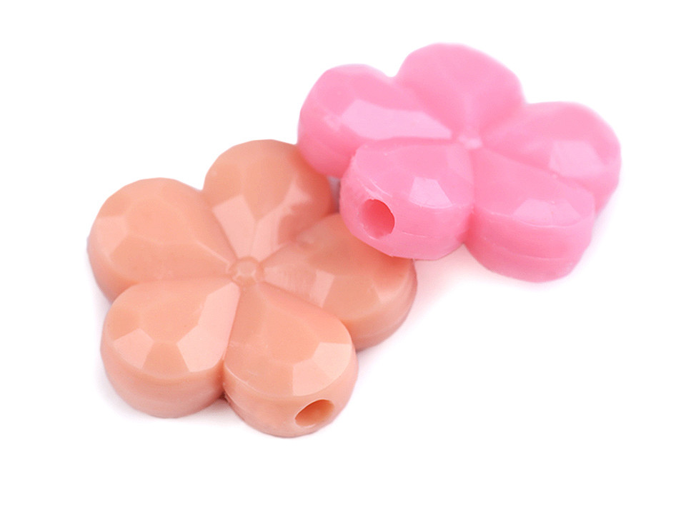 Mărgele plastic - stea, inimă, floare, 20 g - Mix (1 Sac)