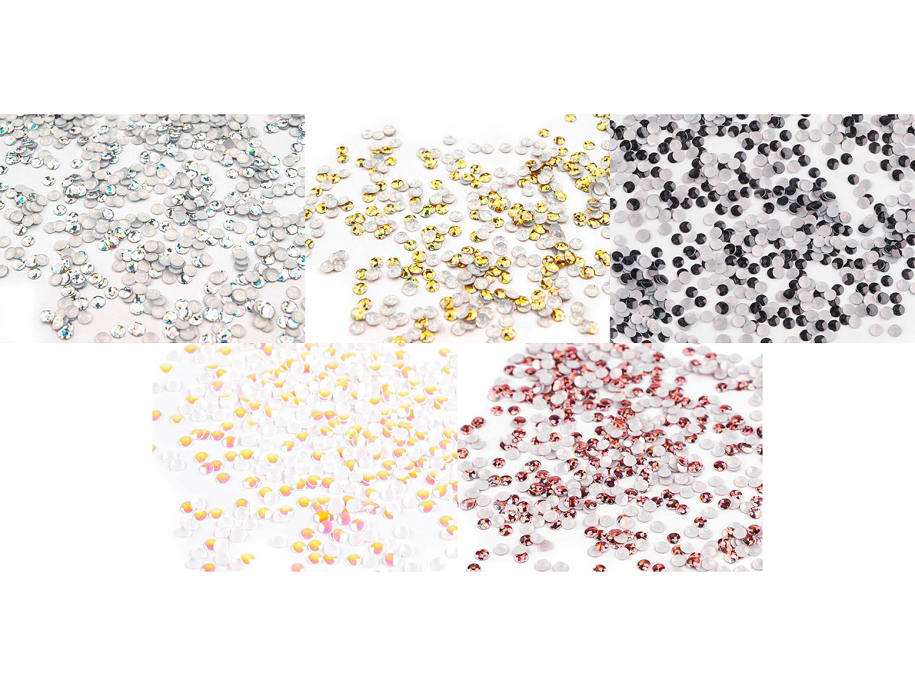 Paiete hotfix, ø3mm, 5g/pungă - Argintiu (1 Sac)