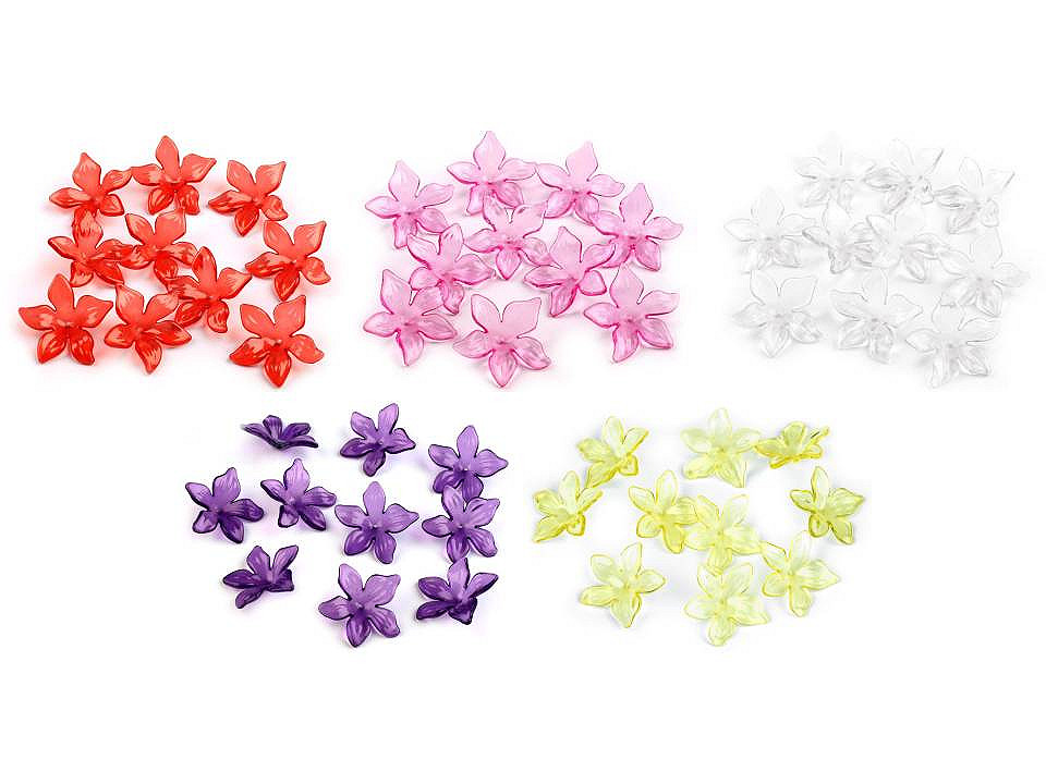 Mărgele floare, ø25 mm - Roz leandru (800 Bucăți)