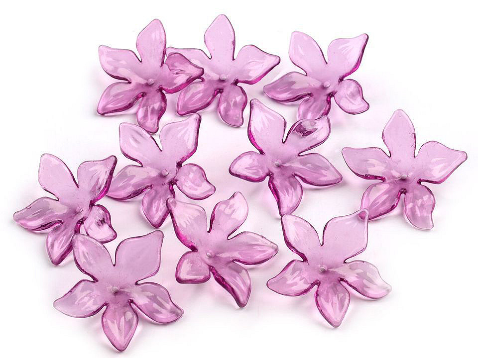 Mărgele floare, ø25 mm - Roz leandru (800 Bucăți)