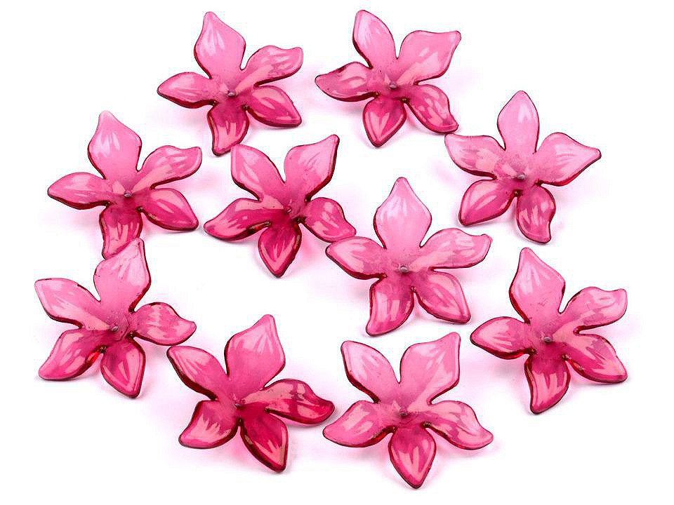 Mărgele floare, ø25 mm - Roz leandru (800 Bucăți)