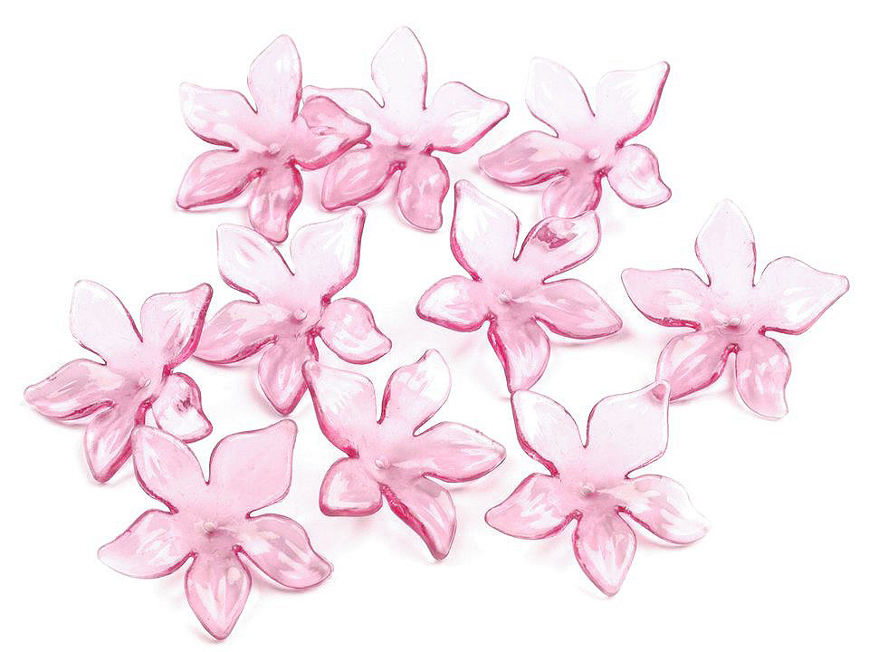 Mărgele floare, ø25 mm - Roz leandru (800 Bucăți)