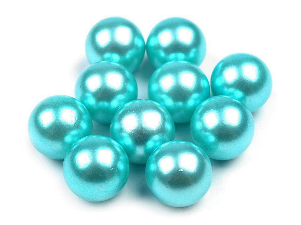 Perle decorative, fără orificiu, ø10 mm - Verde deschis (30 Bucăți)