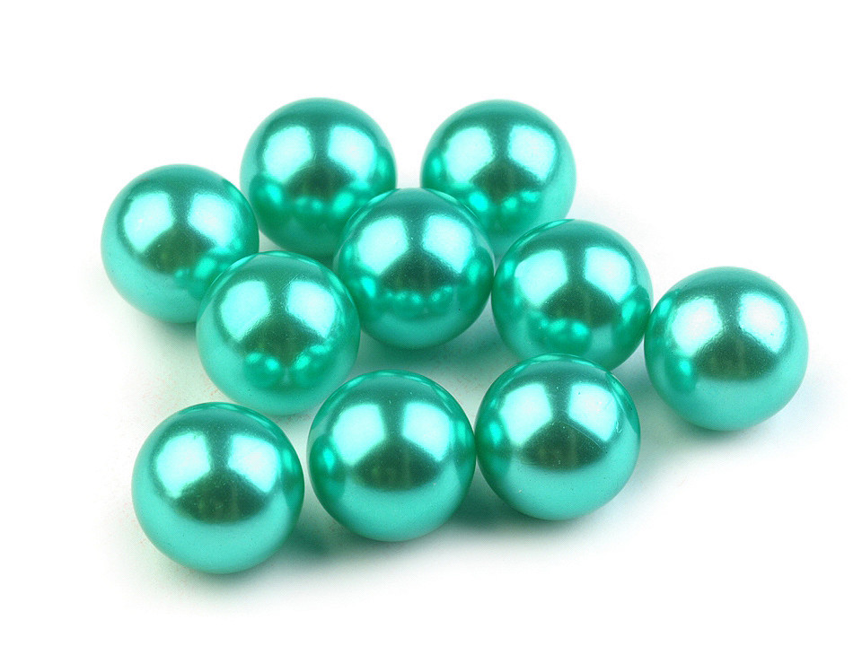 Perle decorative, fără orificiu, ø10 mm - Verde deschis (30 Bucăți)