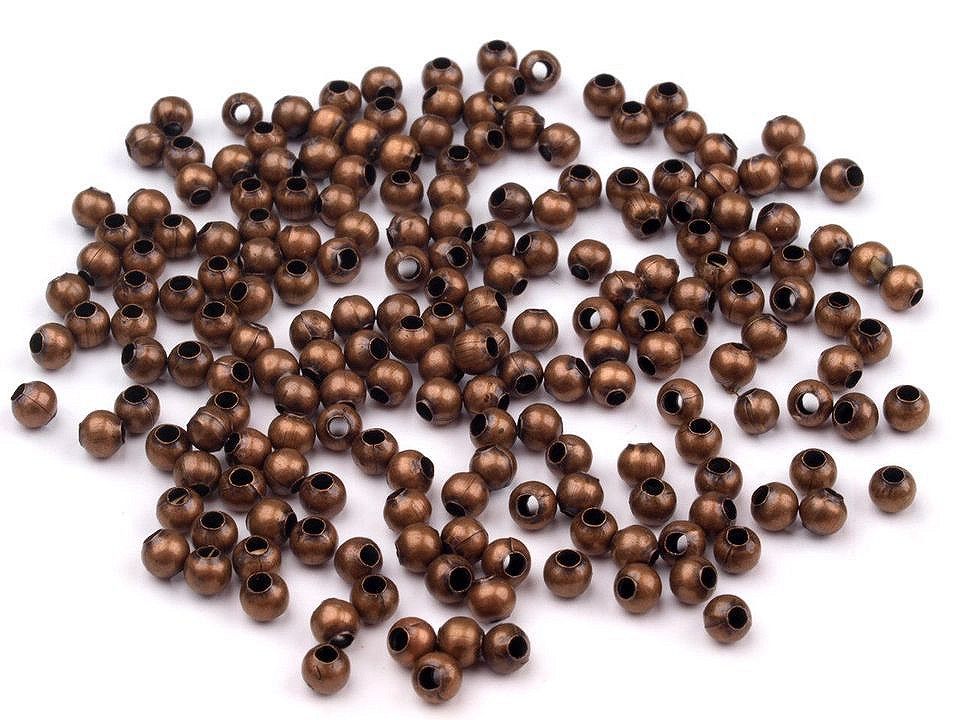 Mărgele metalice, ø3 mm - Auriu (500 Grame)