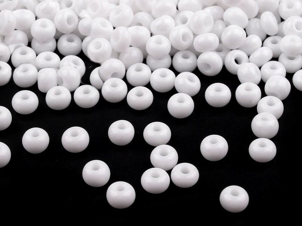 Mărgele nisip preciosa, 6/0 - 4mm - Alb lăptos (20 Grame)