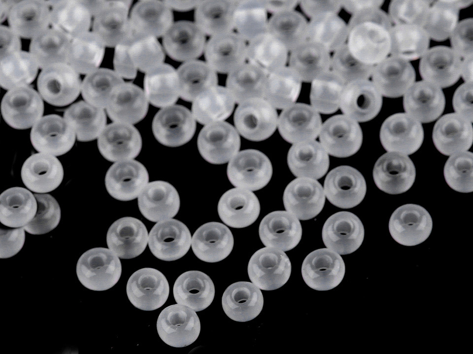 Mărgele nisip preciosa, 6/0 - 4mm - Alb lăptos (20 Grame)