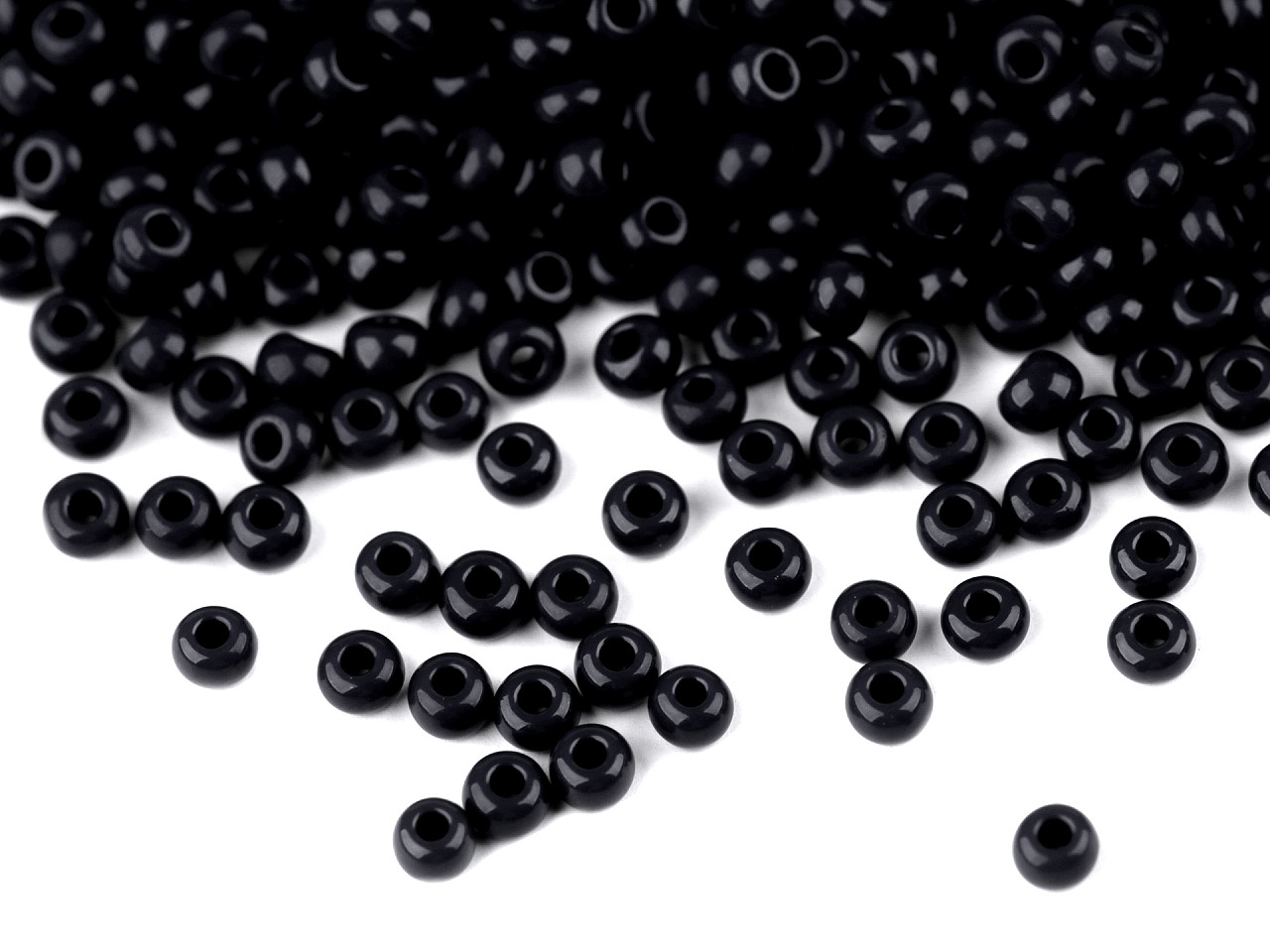 Mărgele nisip preciosa, 11/0 - 2mm - Negru (20 Grame)