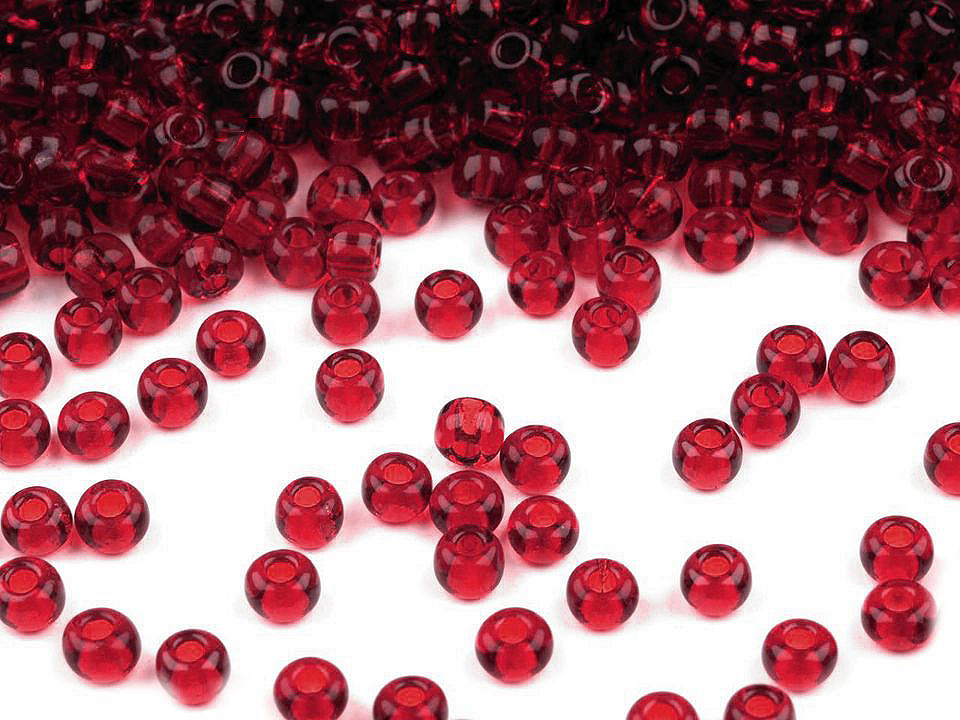 Mărgele nisip preciosa, 8/0 - 3mm - Roșu (20 Grame)