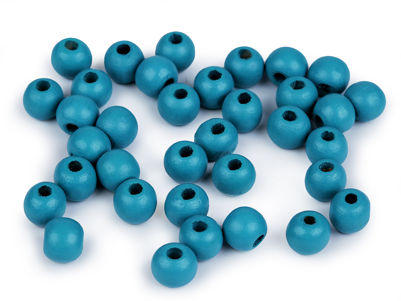 Mărgele din lemn, ø10 mm - Alb (1000 Grame)