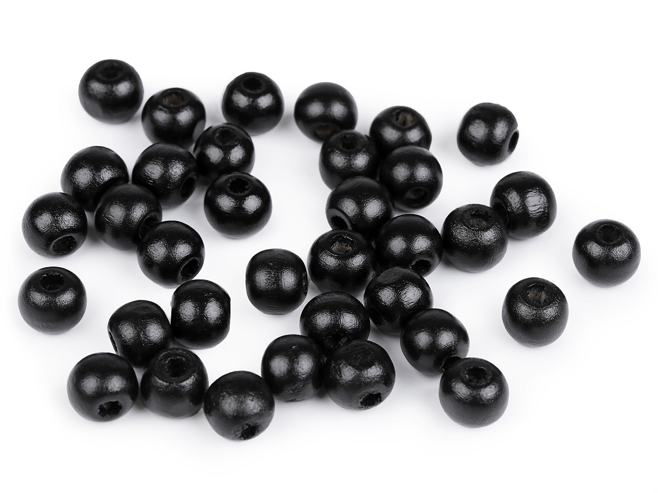 Mărgele din lemn, ø10 mm - Alb (1000 Grame)