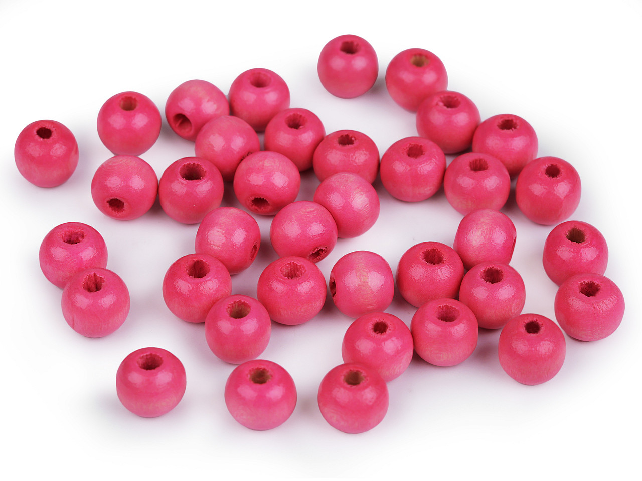 Mărgele din lemn, ø10 mm - Alb (1000 Grame)