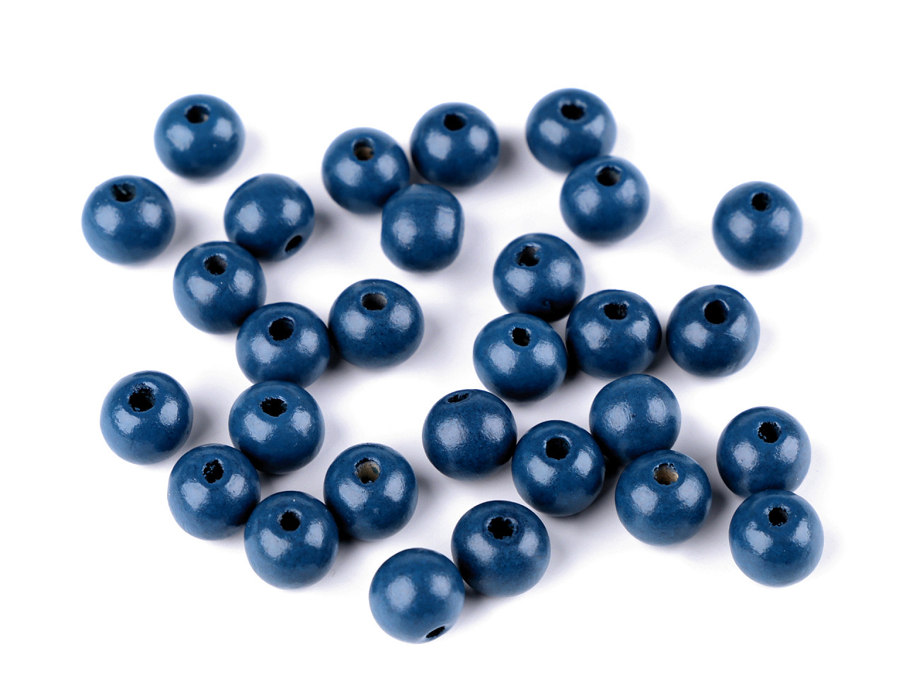 Mărgele din lemn, ø10 mm - Alb (1000 Grame)